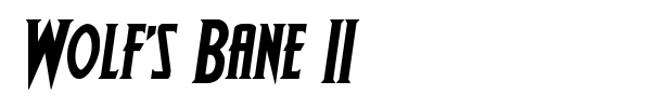 Wolf's Bane II font preview