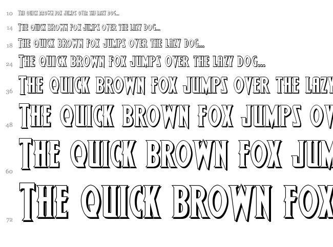 Wolf's Bane II font waterfall