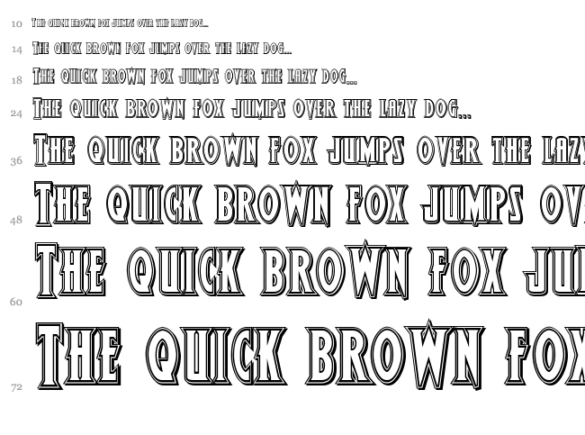 Wolf's Bane II font waterfall