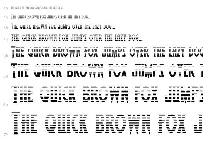 Wolf's Bane II font waterfall