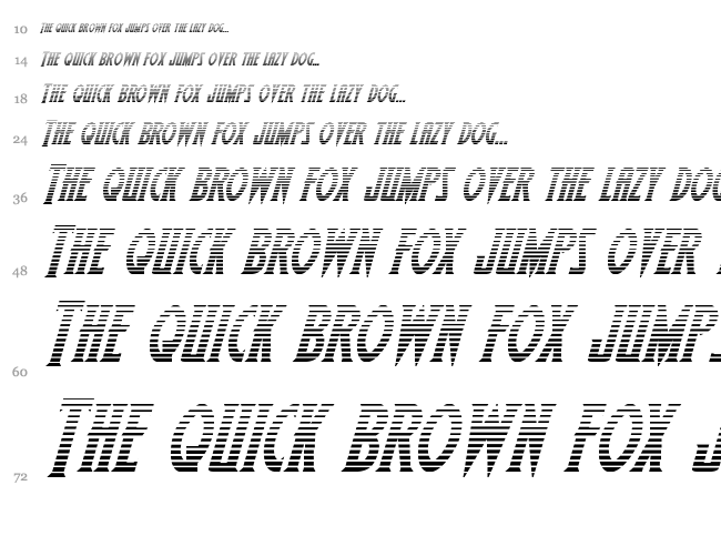 Wolf's Bane II font waterfall