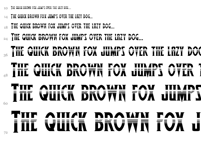 Wolf's Bane II font waterfall