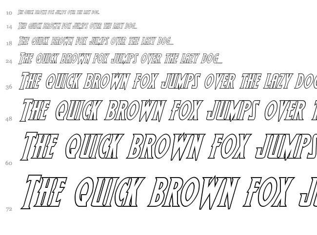 Wolf's Bane II font waterfall