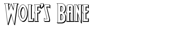 Wolf's Bane font