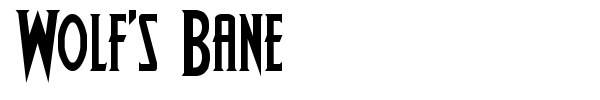 Wolf's Bane font preview