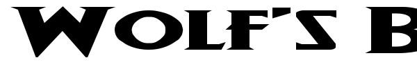 Wolf's Bane font preview