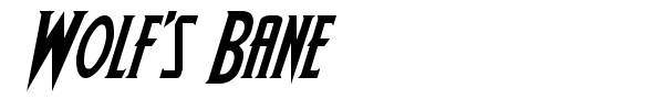 Wolf's Bane font preview