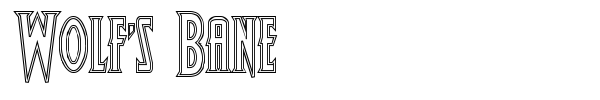 Wolf's Bane font preview