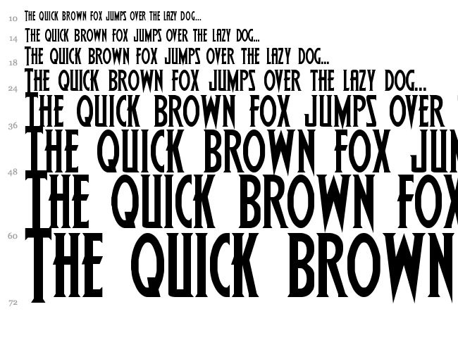 Wolf's Bane font waterfall