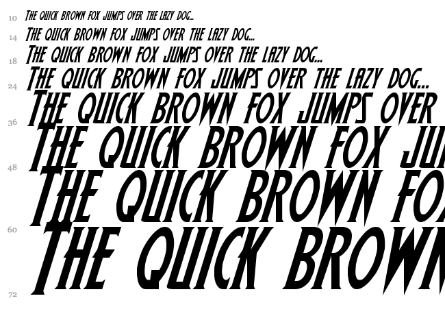 Wolf's Bane font waterfall