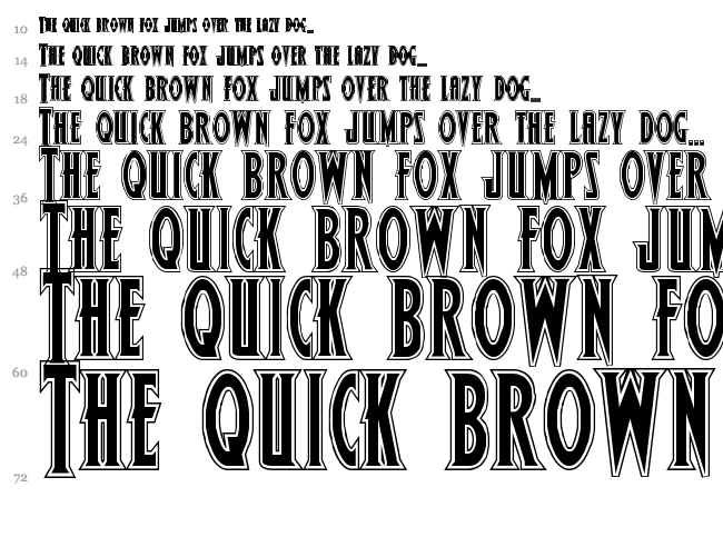 Wolf's Bane font waterfall