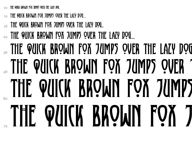 Xayax font waterfall
