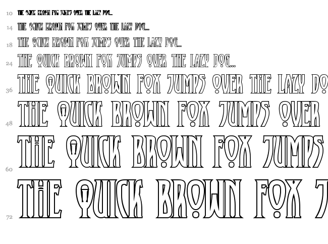 Xayax font waterfall