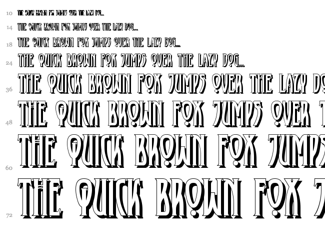 Xayax font waterfall