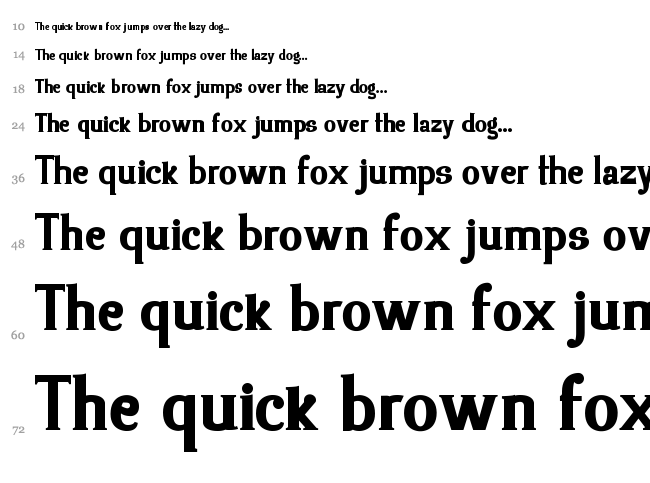 Yore font waterfall