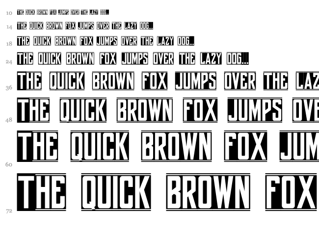 York Whiteletter font waterfall