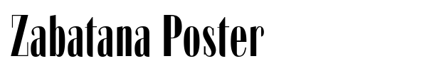 Zabatana Poster font