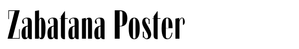 Zabatana Poster font preview