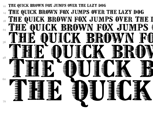 Zebraesq font waterfall
