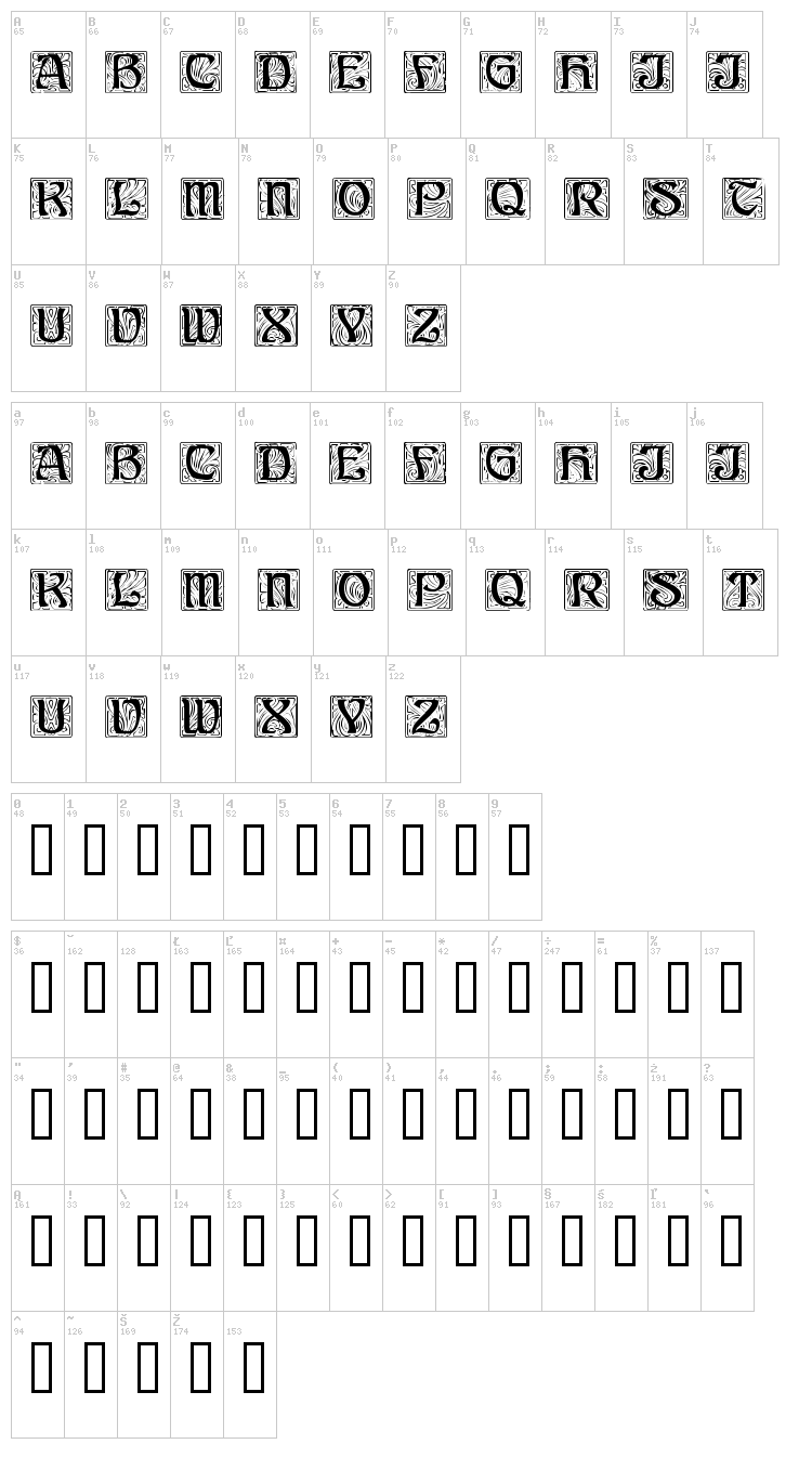 AnnStone font map