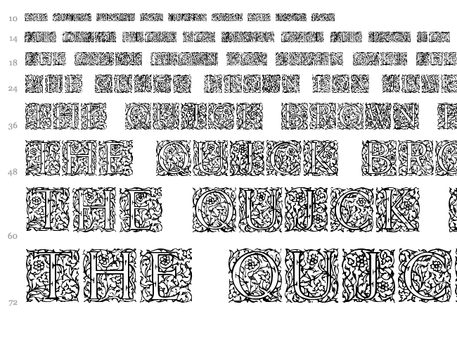 Arabesque Initialen font waterfall
