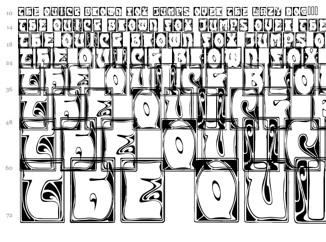 Carmen Caps font waterfall