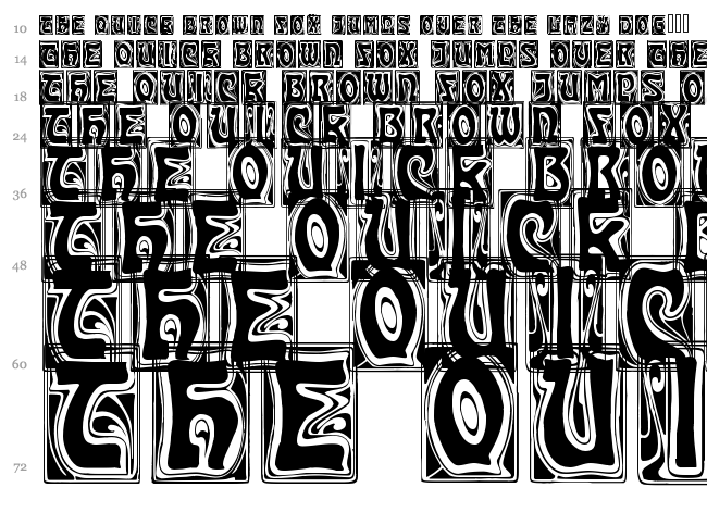 Carmen Caps font waterfall
