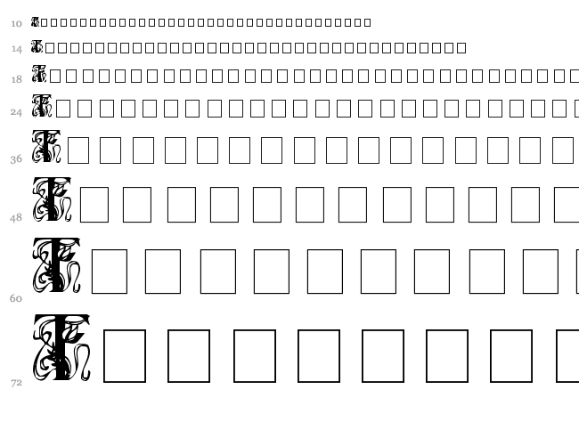 Elzevier font waterfall