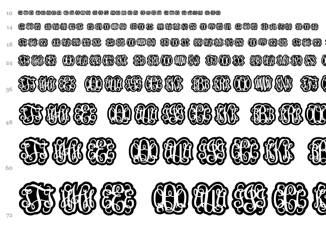 Finegramos font waterfall