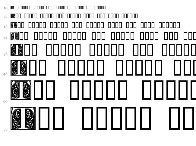 Fleur Corner Caps font waterfall