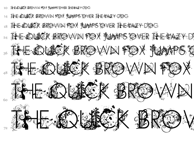 Flower font waterfall