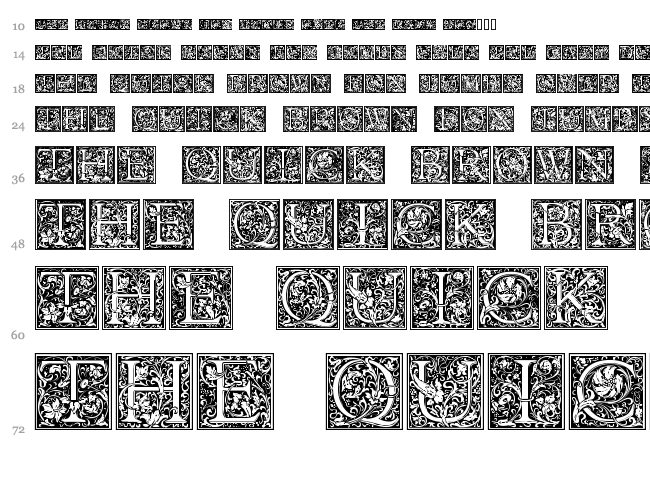 Goudy Initialen font waterfall