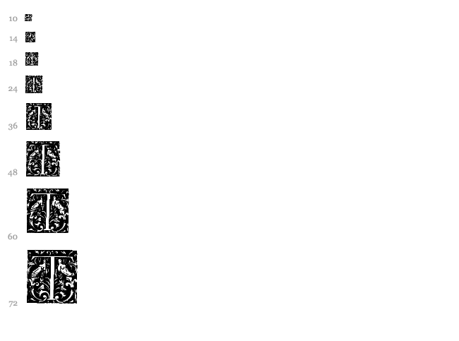 Grimeswade font waterfall