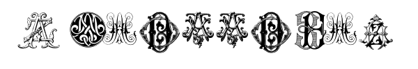 Intellecta Monograms Random Samples Eight font