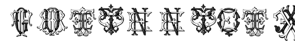 Intellecta Monograms Random Samples Four font