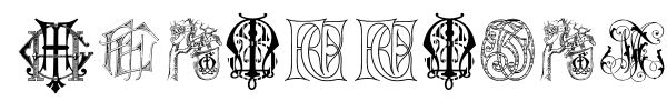 Intellecta Monograms Random Samples Seven font