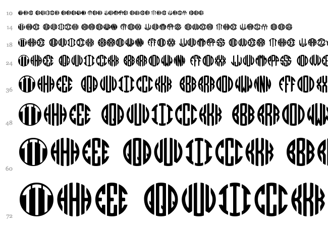 Monogramos font waterfall