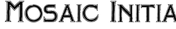 Mosaic Initials font preview