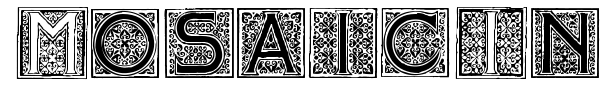 Mosaic Initials font preview