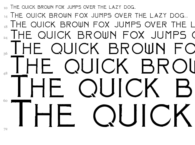 Mosaic Initials font waterfall