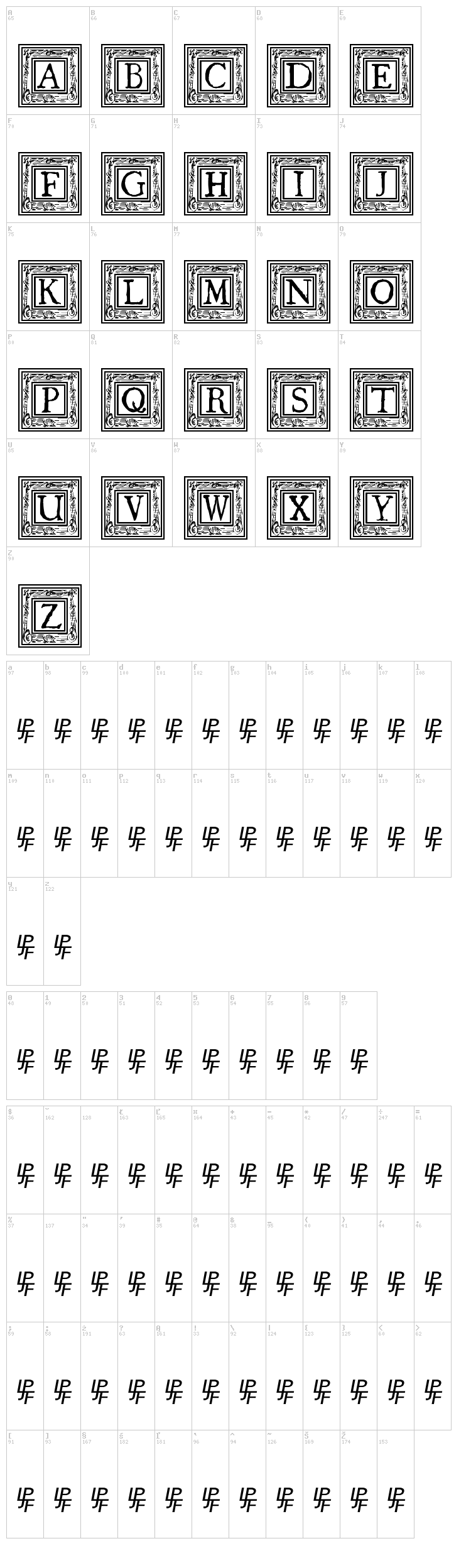 Qua Nauticale font map