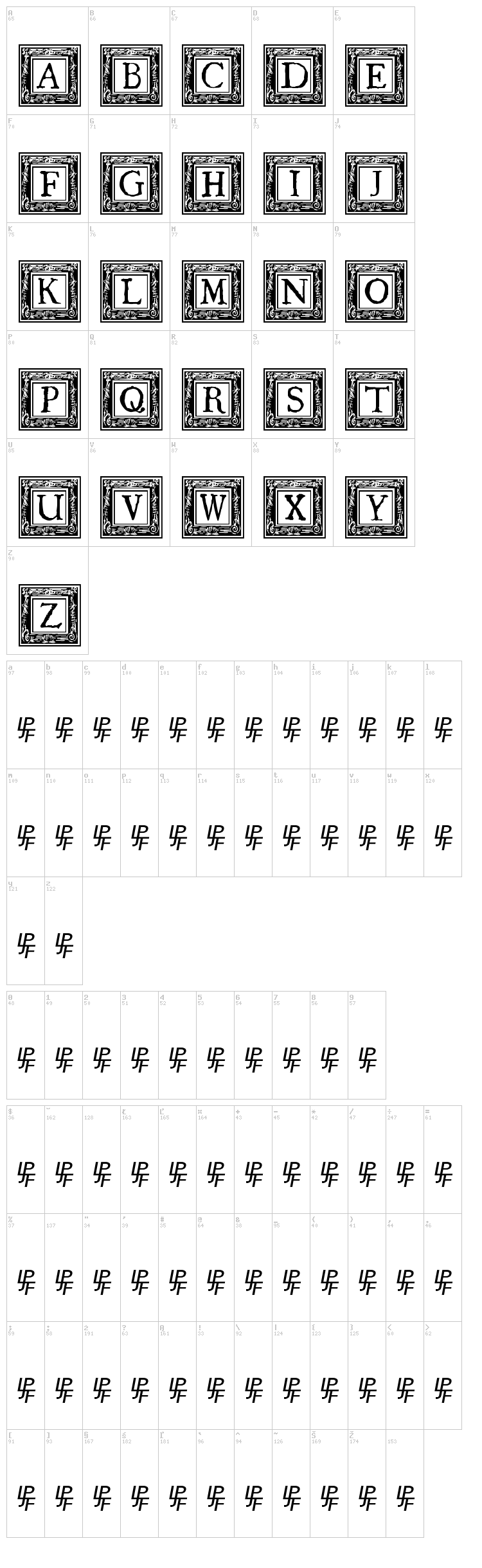 Qua Nauticale font map