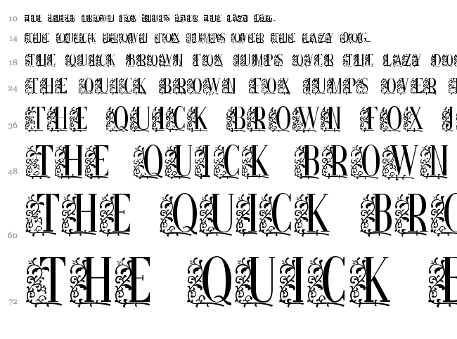 Remeslo STD font waterfall