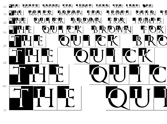 TrajanusBricks font waterfall