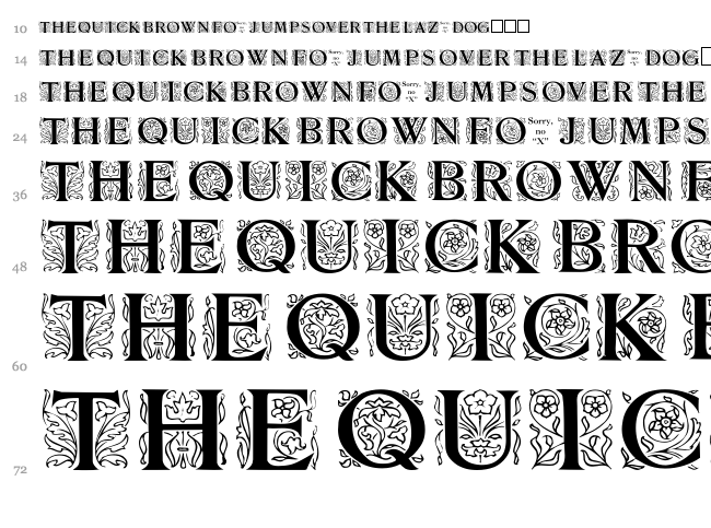 Zallman Caps font waterfall
