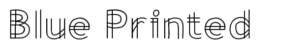 Blue Printed font