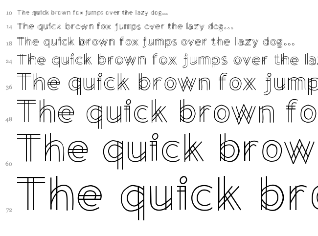 Blue Printed font waterfall