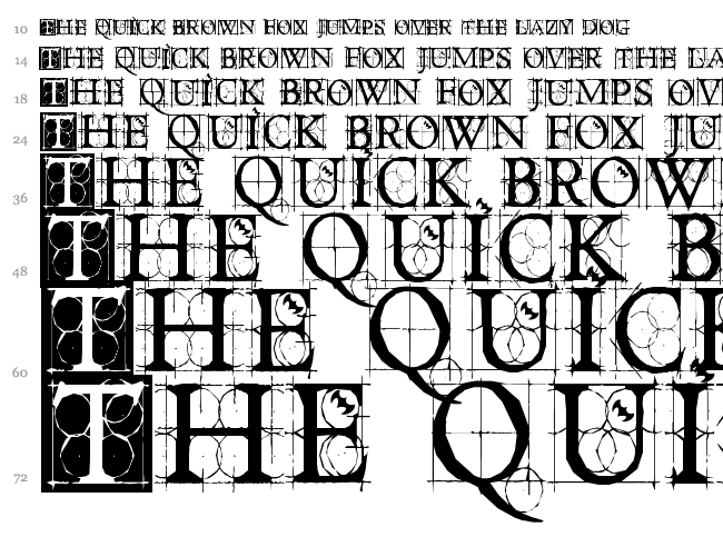 Dancing Vampyrish font waterfall