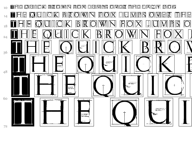 ErikGCaps font waterfall