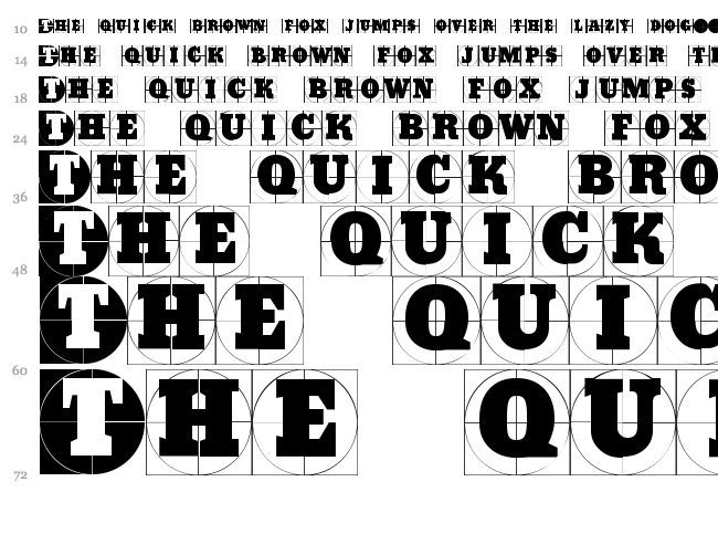 Grid Concrete font waterfall
